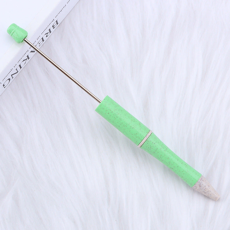 Wholesale Beadable Pen Environmentally Friendly Wheat Straw Material DIY Beadable Pens